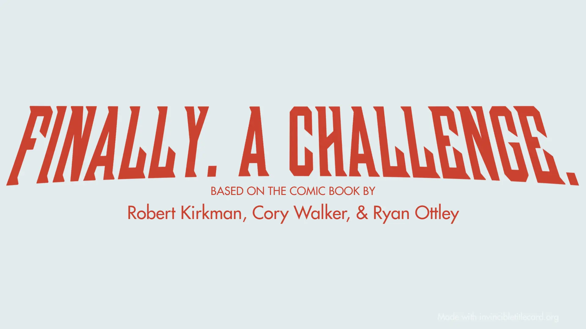 Omni-Man Title Card Example 3